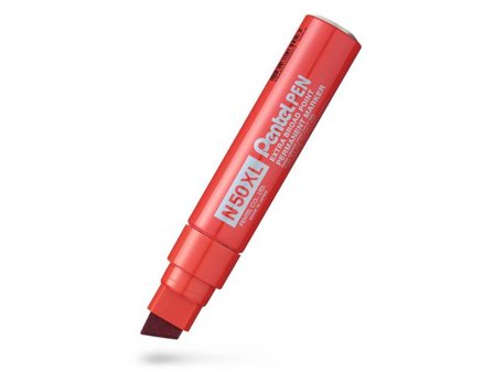 Pentel Märkpenna perm. N50XL sned röd - Lyreco - Kontorsmaterial - Pennor - Märkpennor - Skuren spets