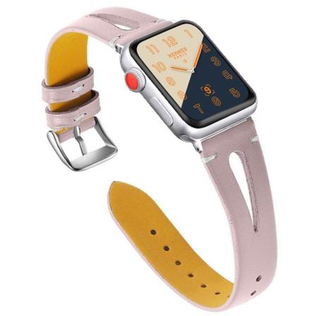 Apple Watch Series 4 40mm ontto aitoa nahkaa - Pinkki Pink