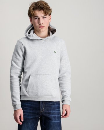 Lacoste LCB CORE FLEECE PULLOVER HOODI Harmaa Hupparit/Hoodie Pojat - Kids Brand Store