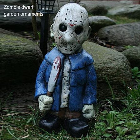 Skräckfilm Trädgårdstomtar Undead Halloween Skulptur För Uteplats Yard Gräsmatta
