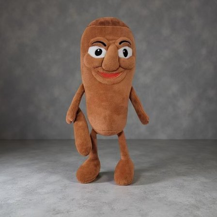 AI-skapad italiensk Brainrot gosedjur, 37cm Brainrot Evolution gosedjur - mjuk, samlarobjekt, meme heminredning (Tung Tung Tung Sahur)