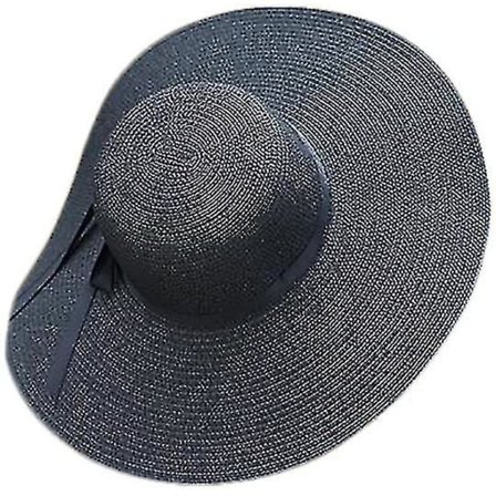 Sløjfe Solhat Stråhat Strandhat (sort