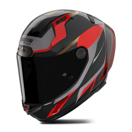 Casco Integral Nolan X-804 RS Lesmo Rojo/Gris/Dorado brillante XL