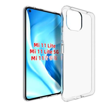 Xiaomi Mi 11 Lite stødabsorberende blødt etui Enkelt Transparent