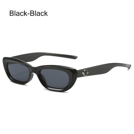 Cat Eye Solglasögon Star Y2K Solglasögon SVART-SVART SVART-SVART