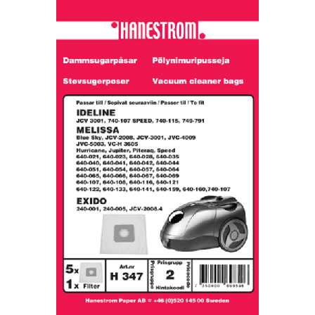 Dammsugarpåsar MELISSA JCV-2008,VC-H3605