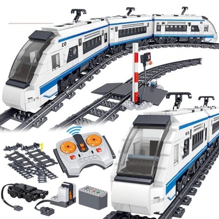 941 stk. By Elektrisk Harmony Skinne Fjernbetjening Bygning klodser Tog Bor RC Bil Brick Legetøj