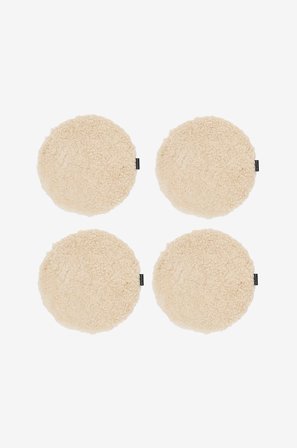 Skinnwille - Sittepute rund Curly 4-pakning - Beige - Sitteputer & stolputer - 34 - Fra Homeroom