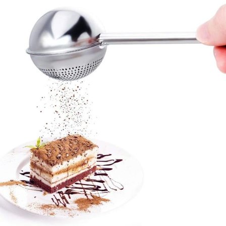 Pulveriseret sukker mel eller pulveriseret sukker shaker, fjerstøv, mel dispenser, shaker med