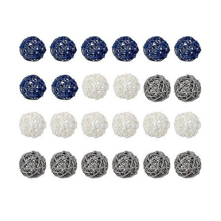 Rottinkikoristeet Koristepallo Sisustus Kodin Sisustus Huone Keittiö Häät Koristeet, Tumman Sininen