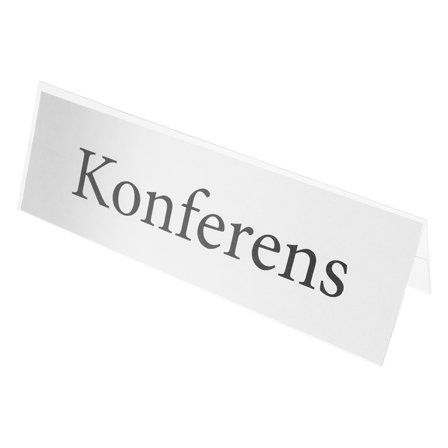 EXPOGRAF CARDKEEP Hållare bordsskylt transp 40x150mm - Lyreco - Kontorsmöbler och inredning - Namnskyltar och korthållare - Namnbrickor