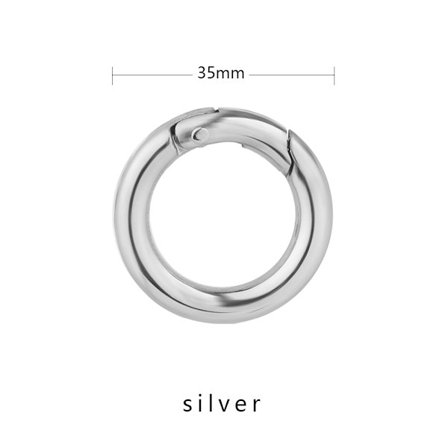 10st Spring O-Ring Spännen Karbinhake Handväskor SILVER - stock