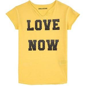 Kids - Zadig & Voltaire Yellow Love Now T-Shirt - Tops - 4 years - Yellow