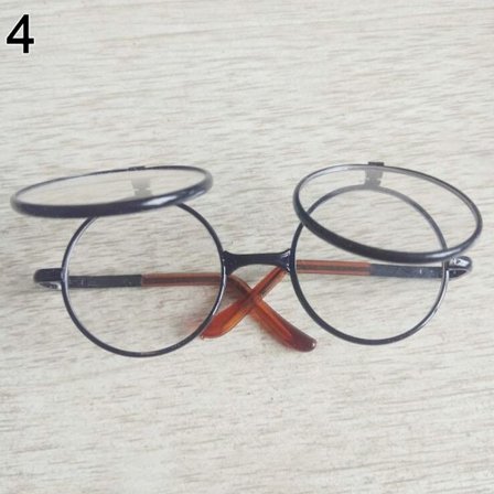 Söta runda plyschdockorglasögon 4 4