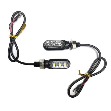 1 par motorcykel blinklys indikatorer Dreje sekventielle signaler LED-blinker rindende vand Blinkende gult lys Blinker