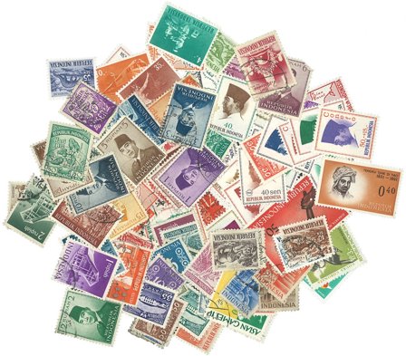 Indonesien - Frimærkepakke - 100 forskellige