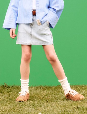 name it Nkfamelia Short Car Dnm Skirt 2588-Ns D - Blue - 140