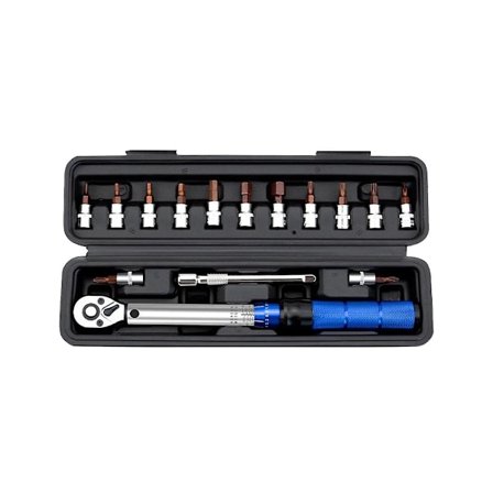 16-delad Momentnyckelset Hexagon Bidirektionell Justerbar 1/4 Tum Ratschnyckel Underhåll Till