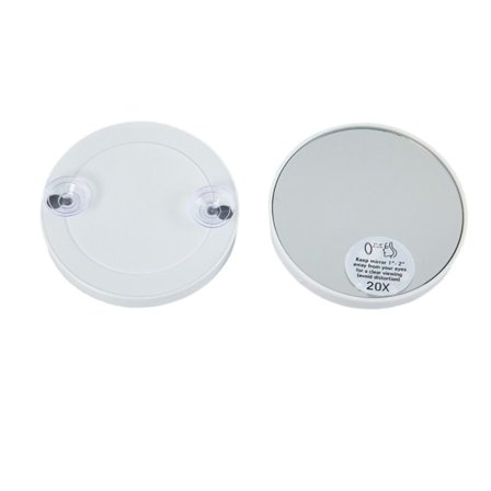 Sminkspejl 20X Forstørrelsesspejl HVID hvid