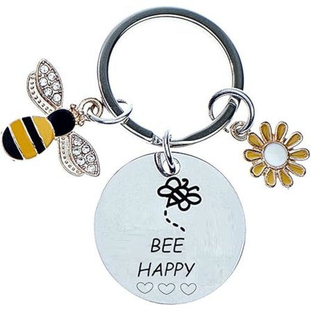 Bee Happy dobbeltsidig gaver til kvinner Inspirerende gaver Kvinner Avslutningsgaver til kolleger Kvinner Bee(25mm)