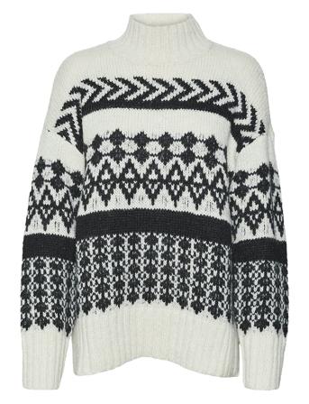 Vmample Ls Highneck Pullover Ga Boo Cream Vero Moda
