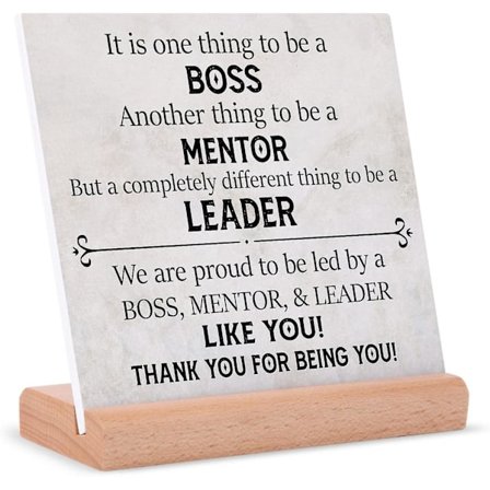Boss-gaver skrivebordsdekor: Beste sjef mentor ledergave