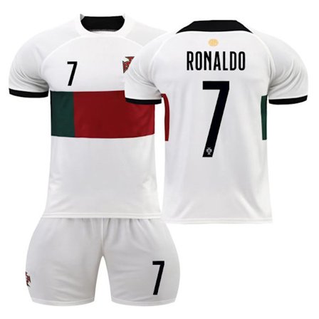 22/23 Portugal Hjemme/Ude Cristiano Ronaldo Fodboldsæt-modstanderens felt(sort)#XXL