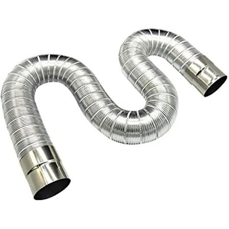 15m Ovnsrør Skorstensildsted Tilbehør Udstødningsrør Bøjbar Fleksibel Rør Skorstensforlængelse Rør Til Camping Vintervarmer Tilbehør Brænder