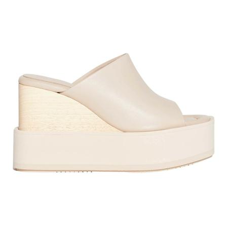 Paloma Barceló Wooden bottom slipper , Beige , Dames , Maat: 39 EU