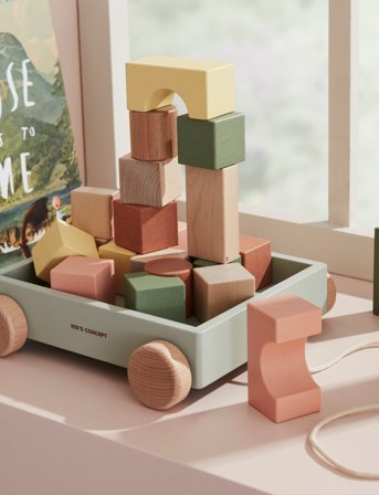 Kid's Concept Wagon With Blocks Edvin - Multi/patterned - ONE SIZE