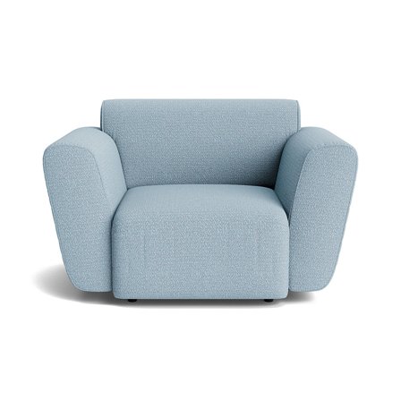 Monday Sessel in Raisa Hellblau, moderner Polstersessel für Wohnzimmer, bequemer Loungesessel, zeitloses Design, Breite 78cm