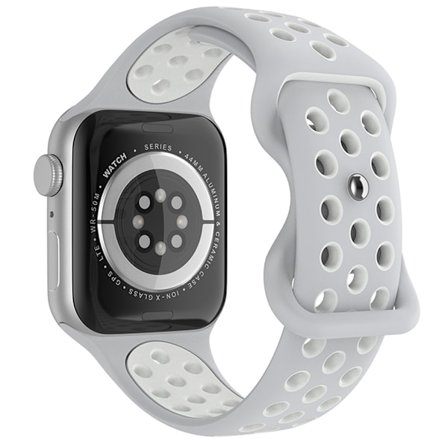 Sportarmband Dual-Color Apple Watch 42/44/45/46/49 mm (M/L) Grå/Vit