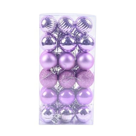 Julenissepynt Udsmidningssikker Juletræspynt Sæt Julekugler Dekoration Ny Lilla