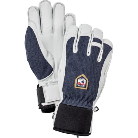 Hestra Army Leather Patrol - 5 Finger ski gloves Blue 7
