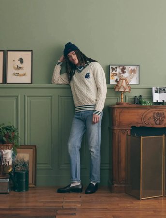 Maison Labiche Verlomne Croco Golf - White - M