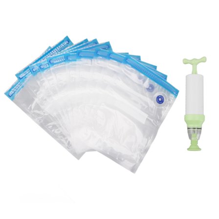 10-pak genanvendelige PE vakuumpose til opbevaring af mad, 25x17 cm, til snacks og husholdningsbrug