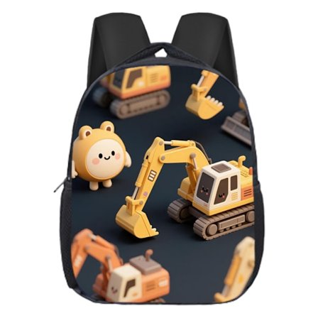 Gravemaskin Barnehage Skolesekk Barnetrykt Ryggsekk Skulderveske-3