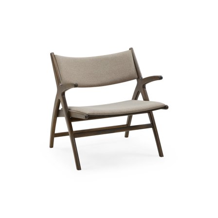 Roots Sessel, Stoff, Geräucherte Eiche, elegantes Design, leichtes Aussehen für verschiedene Räume, komfortable Polsterung, Breite 70cm