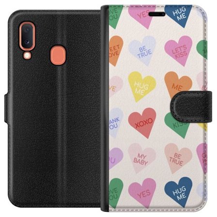 Kompatibelt Plånboksfodral till Samsung Samsung Galaxy A20e CandyHearts