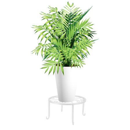 Yksinkertainen rautakasviteline lattialla seisova yksinkertainen matala kasviruukku jalusta parveke olohuone kukkaruukku hylly 30x30x19cm / 