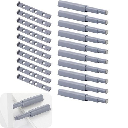 10 stk. Tryk for at åbne magnetiske låse, skabsdørsdæmpere, tryk for at åbne magnetiske lukninger, magnetiske låse