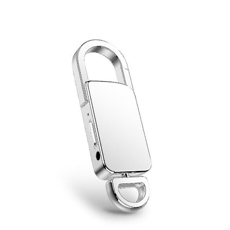 8 GB Digital Nøglering Optager Sølv