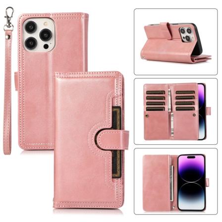 Plånboksfodral Multi-Slot iPhone 15 Pro Max Roséguld