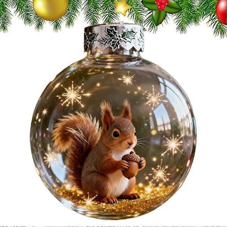 Sjovt Highland Cow Ornament 2025, Julekugler Gennemsigtige Julekugler, Juletræs Hængepynt, 2026 Wildlife Wonders Collection