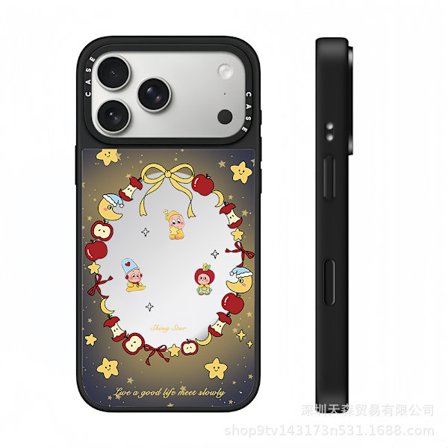 Kuuma tarjous edulliseen hintaan! Loistava tähti, yhteensopiva Apple-matkapuhelinkotelon kanssa, trendikäs merkki /-Glad Spegel【1474】