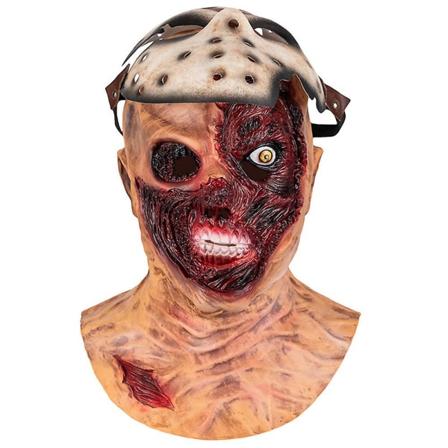 Skrämmande Jason Hockey Dubbellager Mask Skräck Hacker Vuxen Full Head Vampyr Latex Mask Halloween Cosplay Kostym Rekvisita