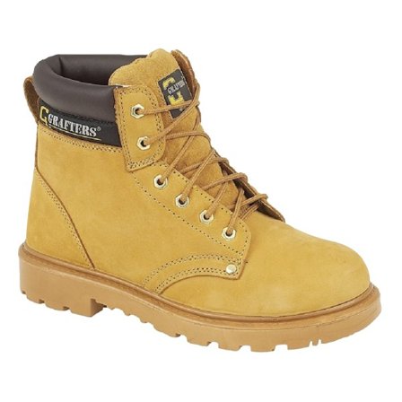 Grafters Mens Apprentice 6 Eye Safety Toe Cap Boots 11 UK Honey