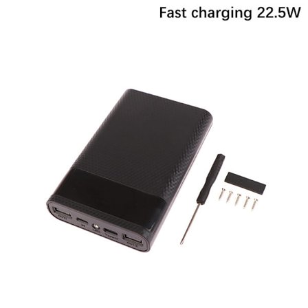4*18650 Power Bank Case 15000mAh Batterilading Oppbevaringsboks DIY