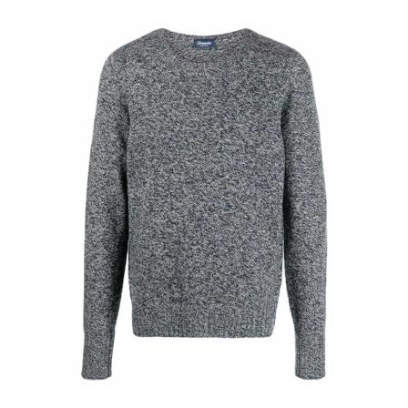 Drumohr, Round-neck Knitwear Blauw, Heren, Maat:M
