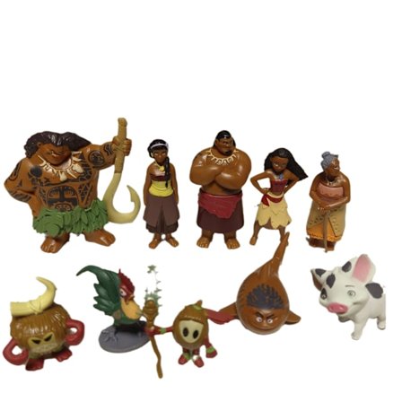 10 stk./sæt Tegneserie Moana Prinsesse Legende Vaiana Maui Chief Tui Tala Heihei Pua Action Figur Dekor Legetøj Til Børn Fødselsdagsgave